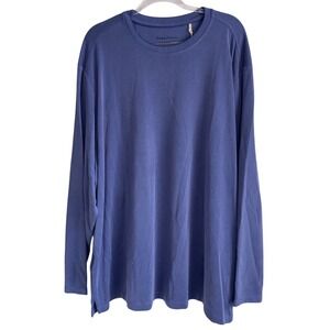 Tommy Bahama Mens 2XLB Coastal Crest‎ Tee Purple Ultramarine Long Sleeve Tshirt